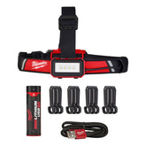 Milwaukee Linterna Frontal Recargable Usb 600 Lm 2115-21 S.f Color De La Luz Blanco Rojo