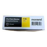 Marcador Pintura Oleo Monami Pro Paint Maker Set 12 Color Amarillo