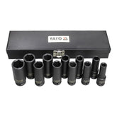 Juego De Dados De Impacto Largos Cuad. 1/2 Yato Yt-1054