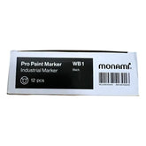 Marcador Pintura Oleo Monami Pro Paint Maker Set 12 Color Negro