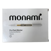 Marcador Pintura Óleo Monami Set 12 Blancos Punta Redonda Blanco