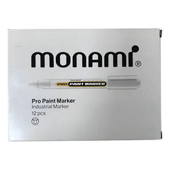 Marcador Pintura Óleo Monami Set 12 Blancos Punta Redonda Blanco