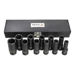 Juego De Dados De Impacto Largos Cuad. 1/2 Yato Yt-1054