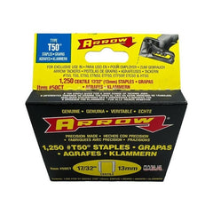 Grapas Arrow T50 17/32 (13mm) Caja 1250 Unidades 50ct Usa