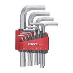 Juego De Llaves Allen 1,5 - 12 Mm. 11 Pzas. Force 5116 Cromado