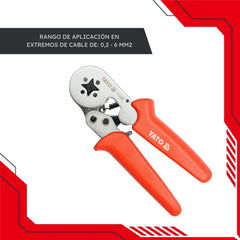 Pinza Crimpeadora Conectores Terminales Tiff 0,2-6 Mm2 Yato
