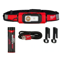 Linterna De Casco Recargable Usb Milwaukee 2116-21 Color De La Luz Rojo Blanco