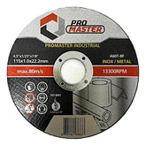 Pack 10 Discos Corte Inox 4.1/2 X 1mm X 22.2mm Promaster Gris Oscuro
