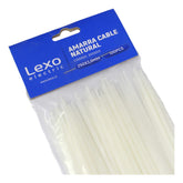 Amarra Natural 250 X 3,6 Mm 100u Lexo Color Blanco