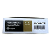 Marcador Pintura Oleo Monami Pro Paint Maker Set 12 Color Dorado Oscuro
