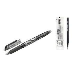 Pack Bolígrafo Pilot Frixion Ball 5 Con Repuesto De Tinta Termo Borrable Negra Negro
