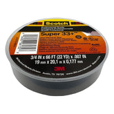 3m Super33+ Cinta Aisladora 19mmx20.1mx0.177mm Negro Liso