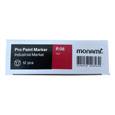 Marcador Pintura Oleo Monami Pro Paint Maker Set 12 Color Rojo