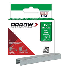 Grapas Arrow Jt21 1/4 (6mm) Caja 1000 Unidades 21424