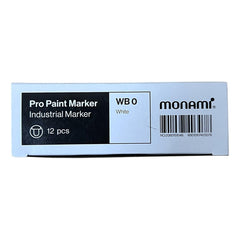 Marcador Pintura Óleo Monami Set 12 Blancos Punta Redonda Blanco