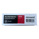 Marcador Pintura Oleo Monami Pro Paint Maker Set 12 Color Color Rojo