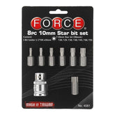 Juego De Puntas Torx Cuad1/2 T20-t55, 8 Pzas. Force 4081