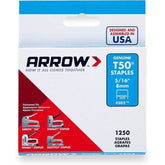 Grapas Arrow T50 5/16 (8mm) Caja 1250 Unidades 50524sp