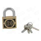 Candado Odis 350 50mm - Bronce Forjado - Acero Manganeso Color Dorado