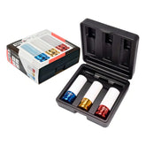 Juego De Dados De Impacto 1/2'' 17,19, 21mm / 3 Pzas - Yato Negro