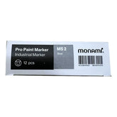 Marcador Pintura Oleo Monami Pro Paint Maker Set 12 Color Plateado