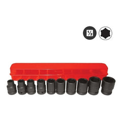 Juego Dados Impacto [] 1/2 De 11 - 24 Mm. 10pz.  Force 4109