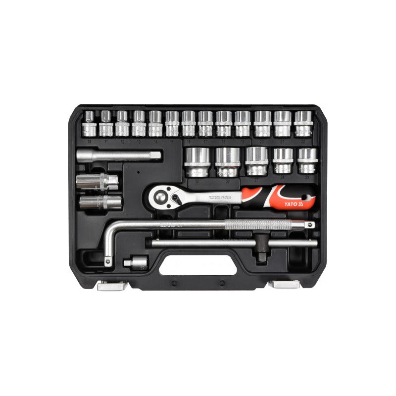 Juego De Dados [] 1/2  8-32mm. 27 Pcs.  Yato Yt-3875