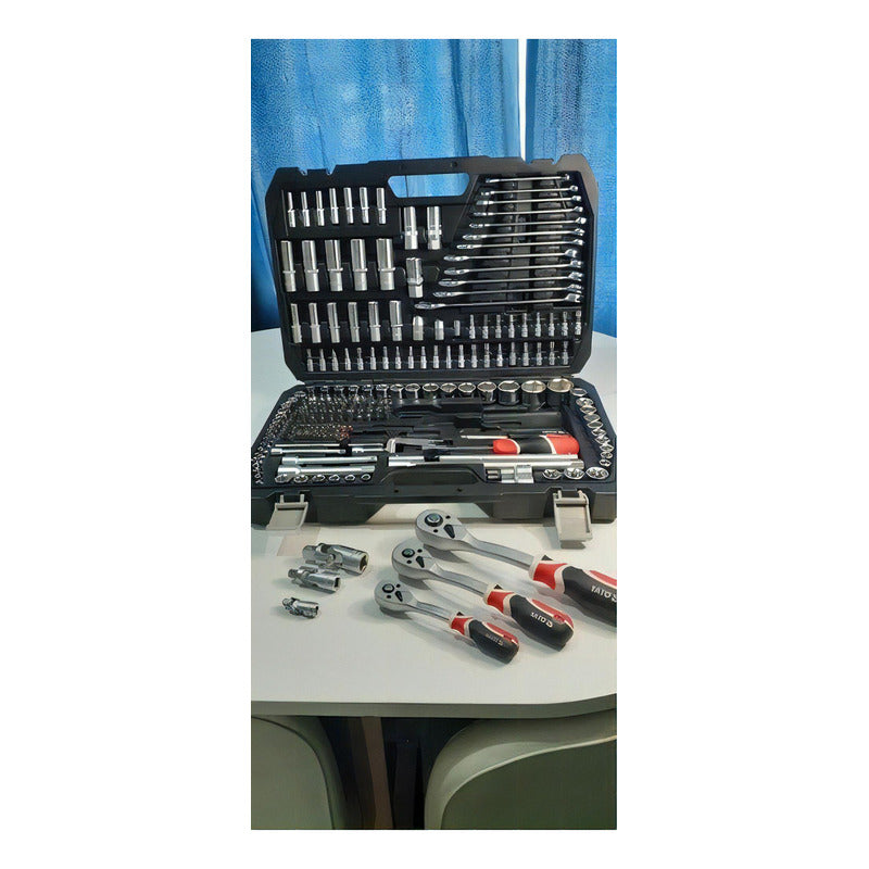 Juego De Dados Yato 216 Pcs Yt-38841 Kit De Herramientas Color Negro