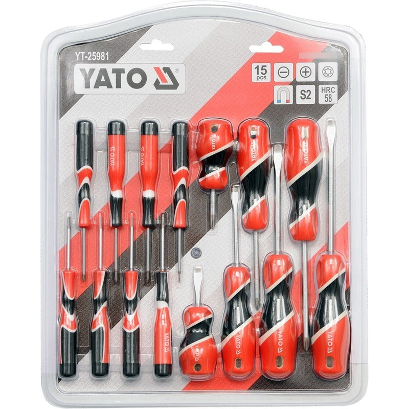 Juego De Destornilladores Y Precisión 15pzas Yato Yt-25981