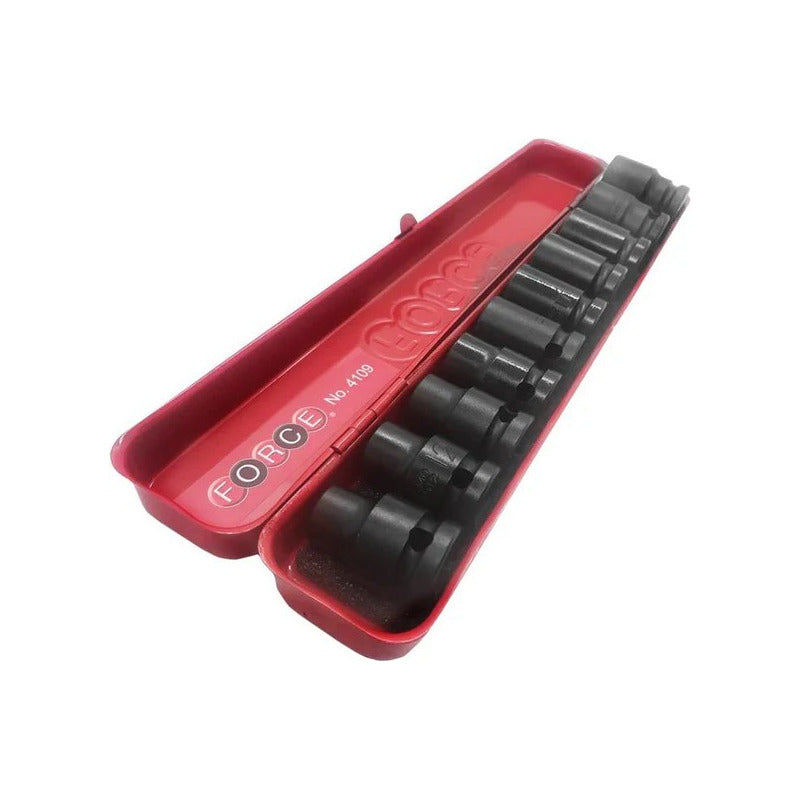 Juego Dados Impacto [] 1/2 De 11 - 24 Mm. 10pz.  Force 4109
