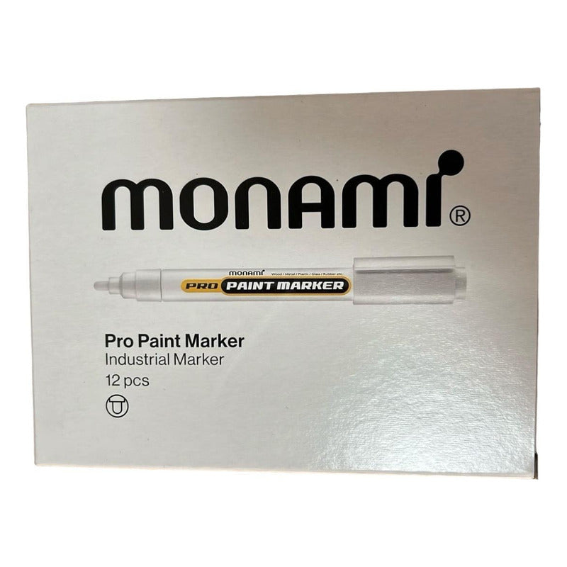 Marcador Pintura Óleo Paint Marker Monami Amarillo 12 Un.