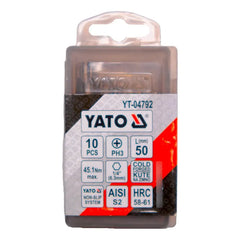 Puntas De Destornillar S2 Ph3x50mm 10 Pzas - Yato