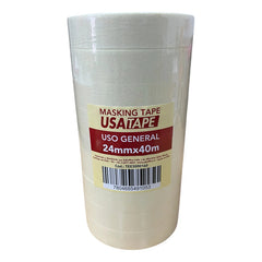 Cinta Enmascarar Masking Tape 24mmx40m Usatape Pack 9 Unid