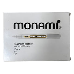 Marcador Pintura Óleo Monami Set 12 Blancos Punta Redonda Blanco