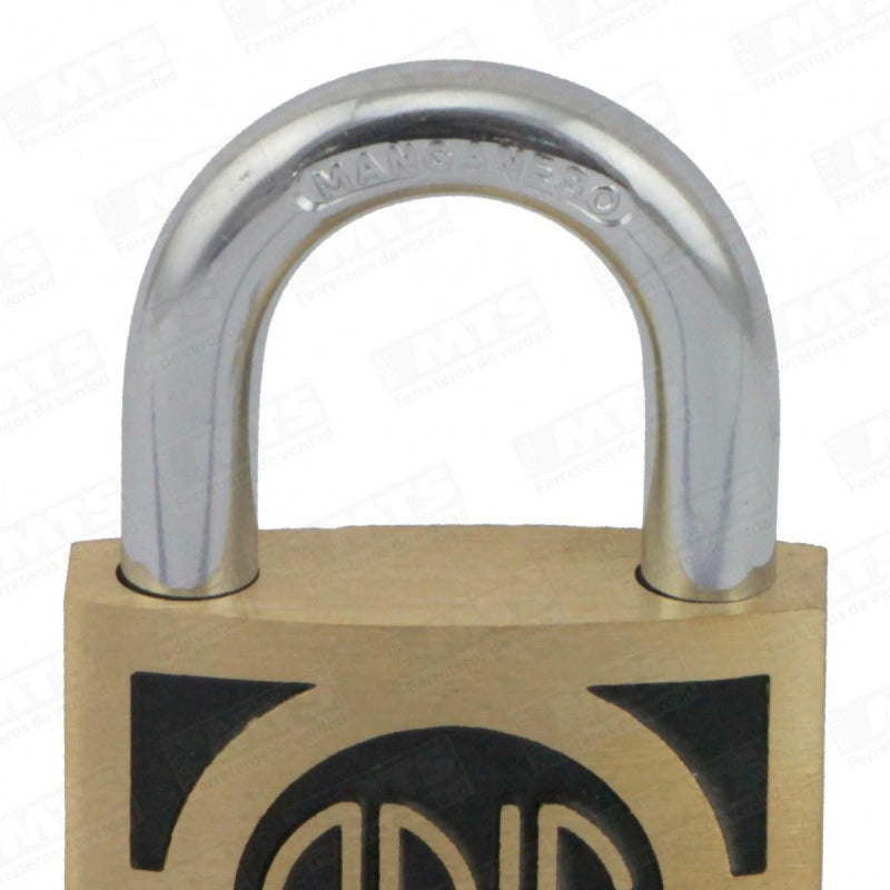 Candado Odis 350 50mm - Bronce Forjado - Acero Manganeso Color Dorado