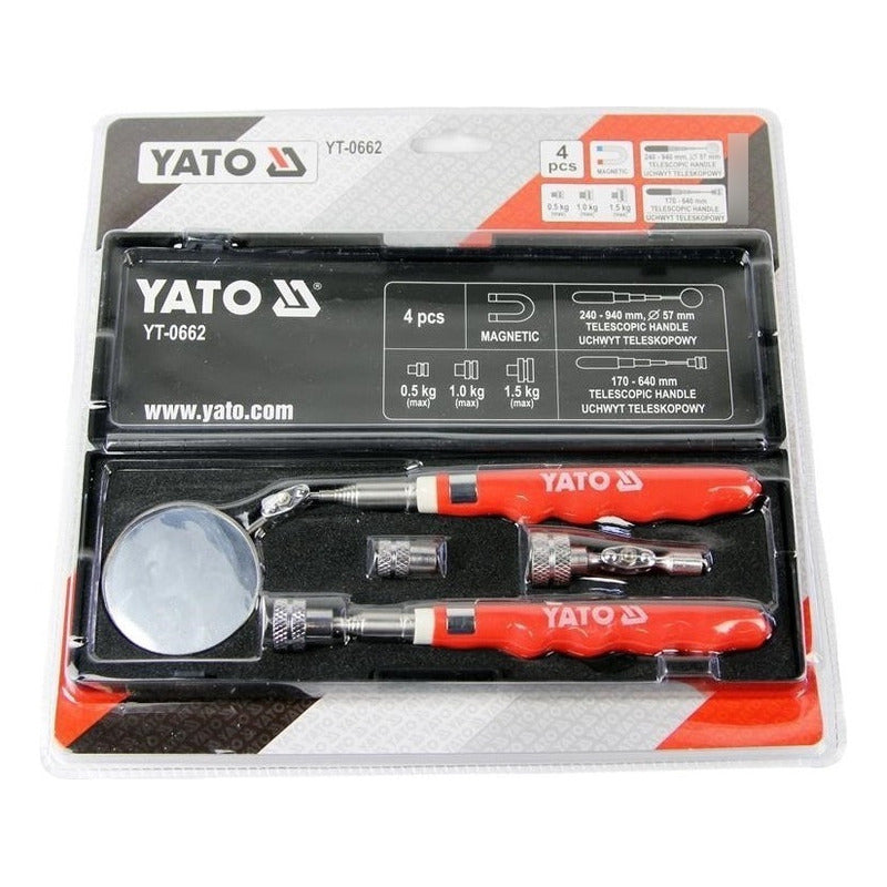 Set De Espejos E Iman Telescopicos 4pcs Yato Yt-0662