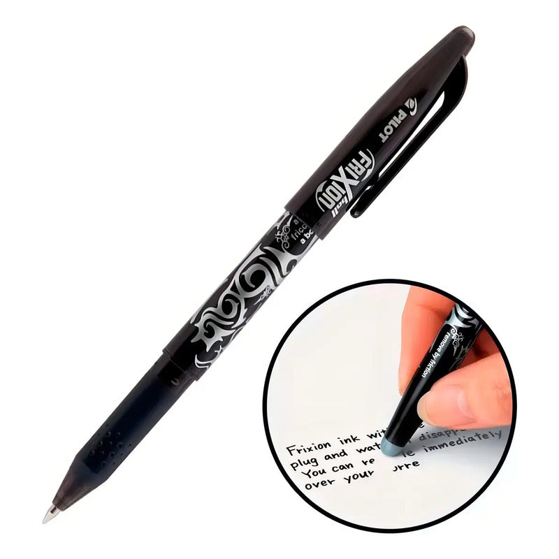 Bolígrafo Borrable Frixion 07 Pilot, Negro, Escribe Y Borra Prism Crush Black