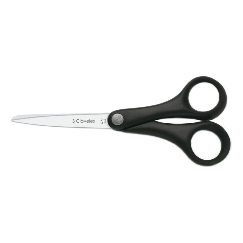 Tijera Multiuso Tres Claveles 000143 Con Corte Recto Color Negro