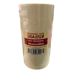 Cinta Enmascarar Masking Tape 36mmx40m Usatape Pack 6 Unid