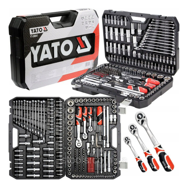 Juego De Dados Yato Polonia, Caja 216 Pcs, Yt-38841 Original