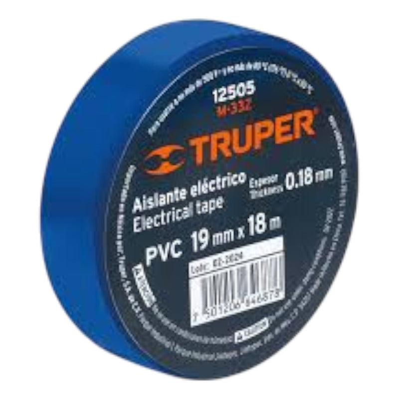 Cinta Adhesiva Azul Truper M-33z Azul Liso