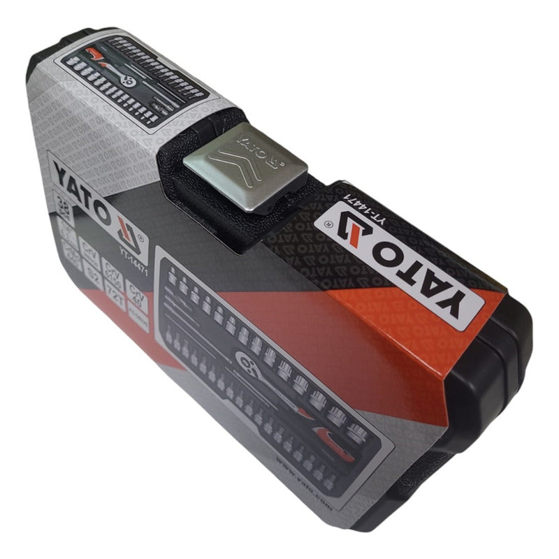 Juego De Dados 1/4 38 Piezas Yato Yt-14471 Maleta Negro