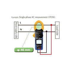 Amperímetro Pinza Digital Hioki Cm3286-90 600a Ca Trms Con Adaptador Inalámbrico