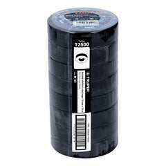 Huincha Aisladora Truper 19mmx18m Negra M-33 (8 Unidades) Negro Lisa