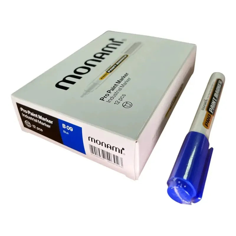 Marcador Pintura Oleo Monami Pro Paint Maker Set 12 Color Color Azul