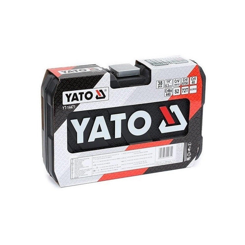 Juego De Dados [] 1/4 38 Piezas Yato Yt-14471 Maleta