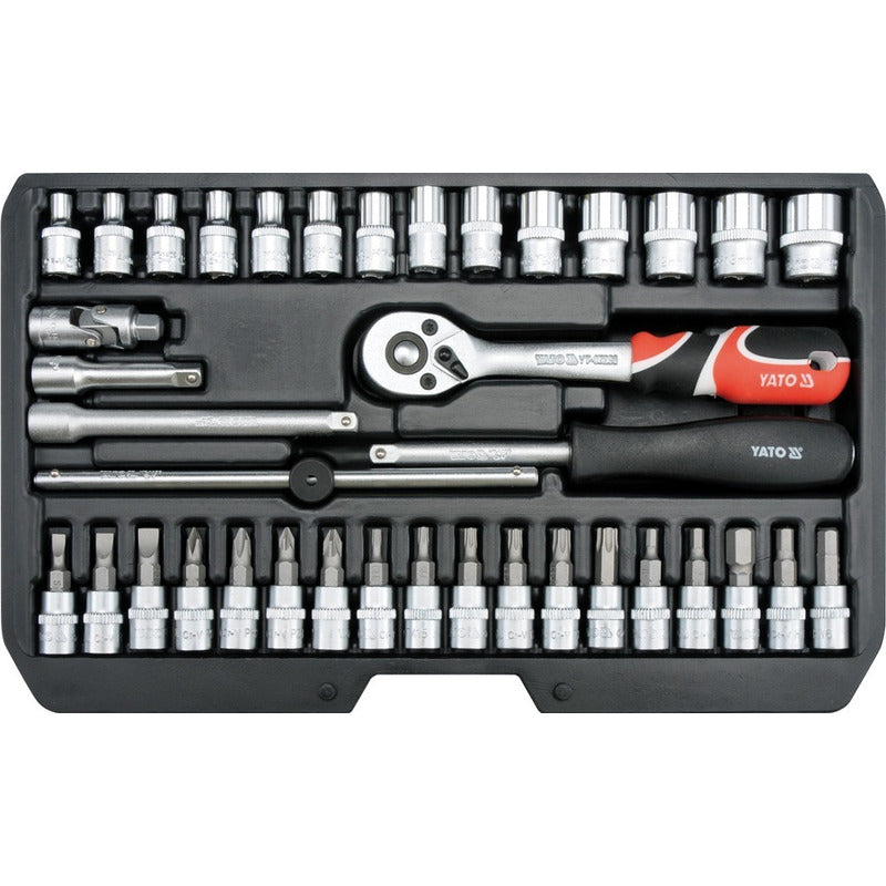 Juego De Dados [] 1/4 38 Piezas Yato Yt-14471 Maleta