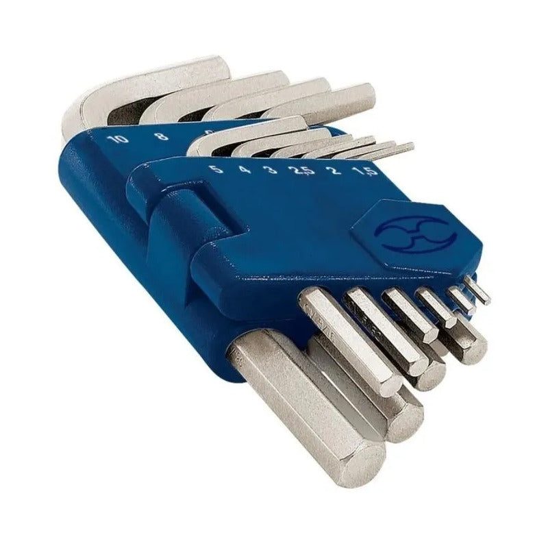 Llaves Allen Marca Truper, 10 Pcs Azul
