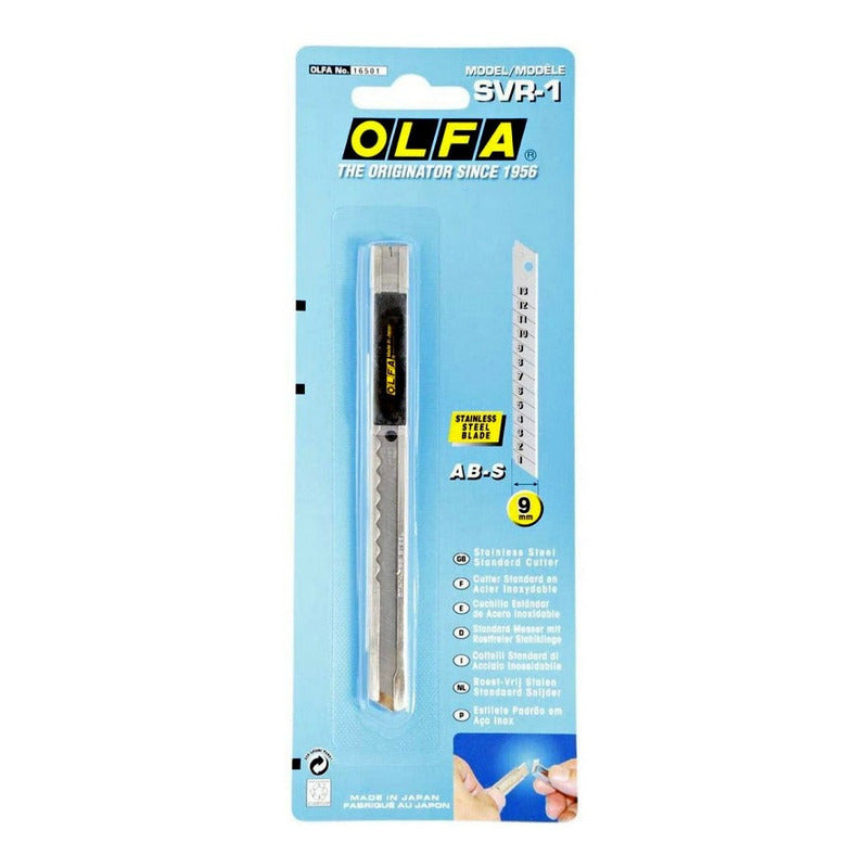 Cortador Cutter Olfa Svr-1 Estándar Acero Inoxidable 9 Mm
