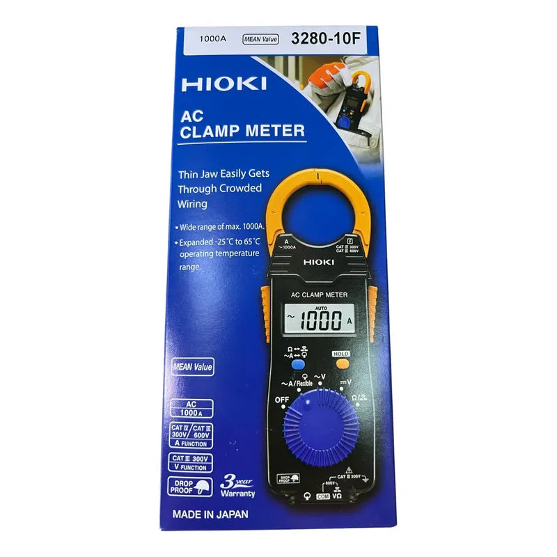 Amperímetro De Tenaza Hioki 3280-10f + Puntas Y Case Ac1000a